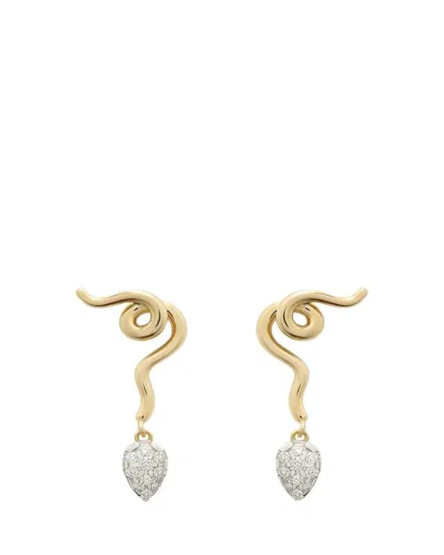 Bea Bongiasca Vine Diamond Pavé Drop Earrings