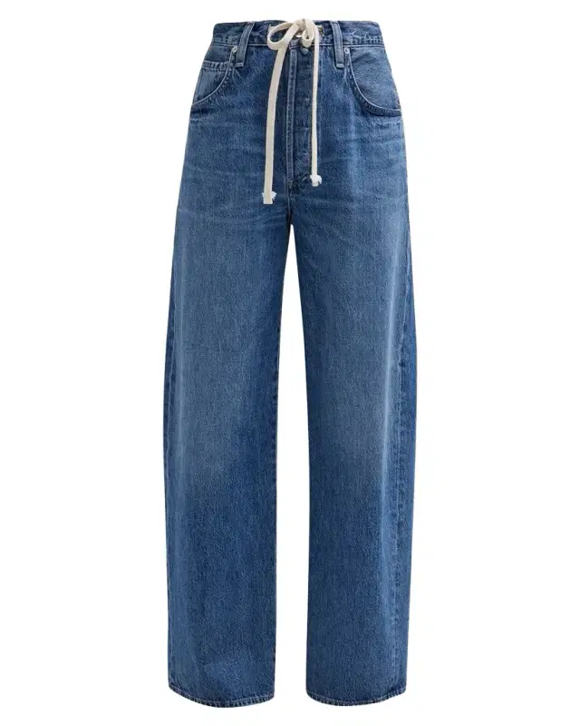 Brynn Drawstring Wide-Leg Trouser Jeans