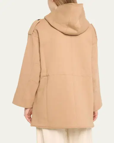 FAZ Ruby Hooded Top Coat with Drawcord Waist | Thumbnail 3