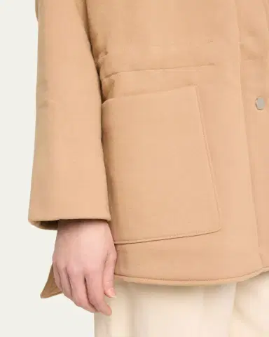FAZ Ruby Hooded Top Coat with Drawcord Waist | Thumbnail 5