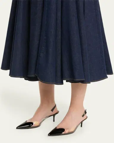 Alaïa Coeur Plexi Heart-Toe Slingback Pumps | Thumbnail 2