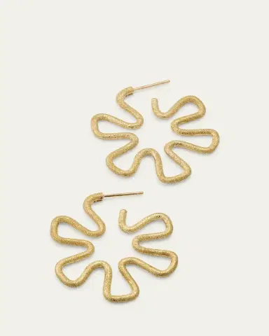 Bea Bongiasca Margherita 9K Yellow Gold Medium Daisy Earrings | Thumbnail 3 Bea Bongiasca Margherita 9K Yellow Gold Medium Daisy Earrings | Thumbnail 3