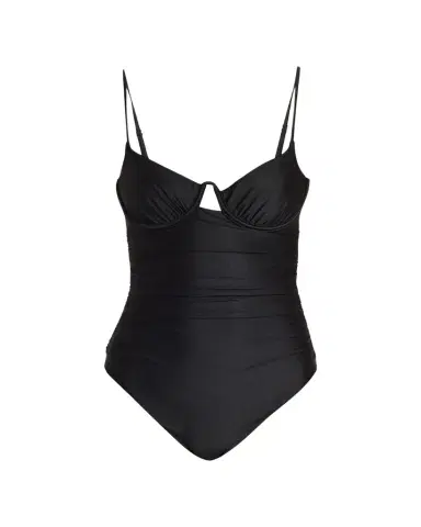Simkhai Laine Draped Satin Underwire One-Piece Swimsuit | Thumbnail 1