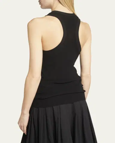 Proenza Schouler Matte Viscose Ribbed Knit Tank Top | Thumbnail 3