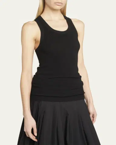 Proenza Schouler Matte Viscose Ribbed Knit Tank Top | Thumbnail 4