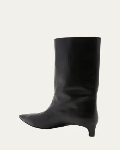 Jil Sander Half Calfskin Kitten-Heel Boots | Thumbnail 3