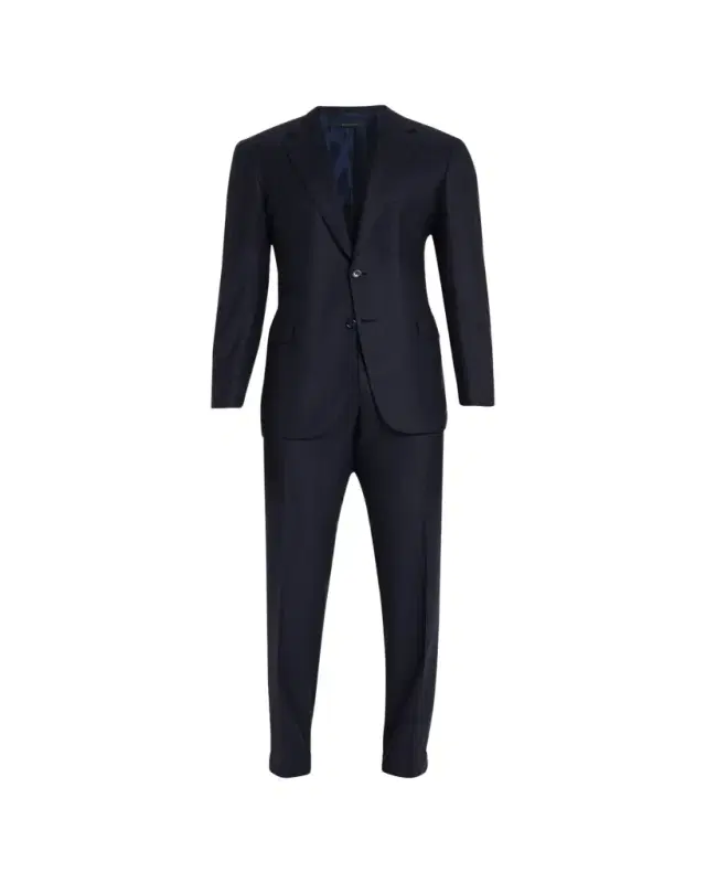Men's Brun Wool Micro Check Suit