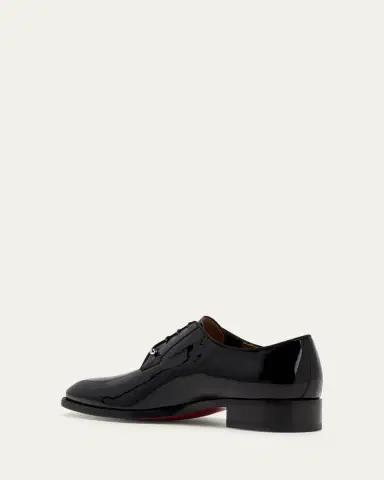 Christian Louboutin Men's Chambeliss Patent Leather Derby Shoes | Thumbnail 4 Christian Louboutin Men's Chambeliss Patent Leather Derby Shoes | Thumbnail 4