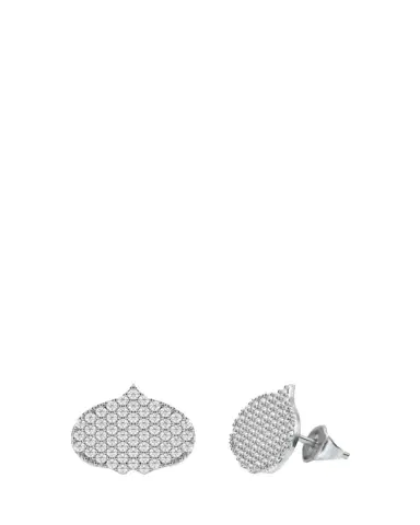 KAMAL Eye Adore Stud Earrings in Gold and White Diamonds, 12mm | Thumbnail 1