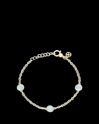 L. Klein 18k Gold Bubbles Aquamarine Chain Bracelet | Thumbnail 2