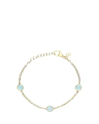 L. Klein 18k Gold Bubbles Aquamarine Chain Bracelet | Thumbnail 1
