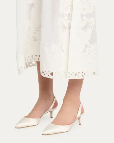 Manolo Blahnik Carolyne Kitten-Heel Halter Pumps | Thumbnail 11