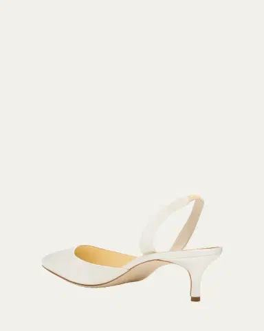 Manolo Blahnik Carolyne Kitten-Heel Halter Pumps | Thumbnail 13