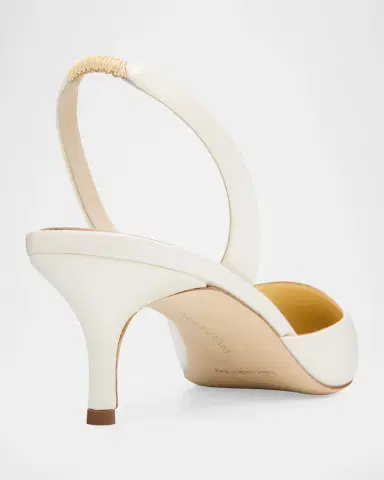 Manolo Blahnik Carolyne Kitten-Heel Halter Pumps | Thumbnail 18