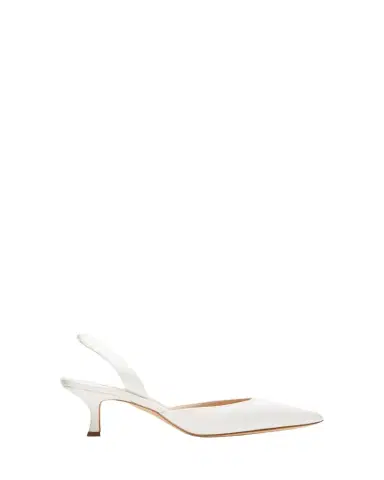 Manolo Blahnik Carolyne Kitten-Heel Halter Pumps | Thumbnail 1