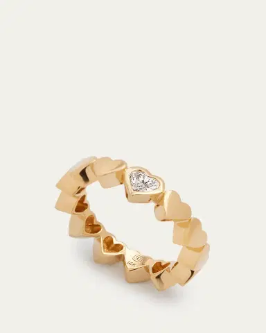 Sydney Evan 14k Yellow Gold Single Diamond Heart Ring | Thumbnail 3