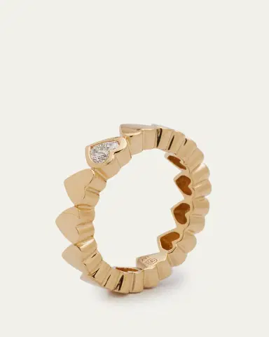Sydney Evan 14k Yellow Gold Single Diamond Heart Ring | Thumbnail 4