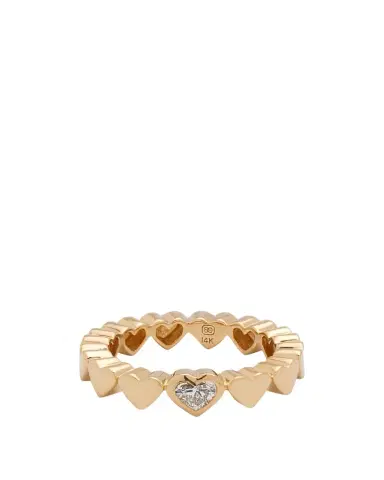 Sydney Evan 14k Yellow Gold Single Diamond Heart Ring | Thumbnail 1