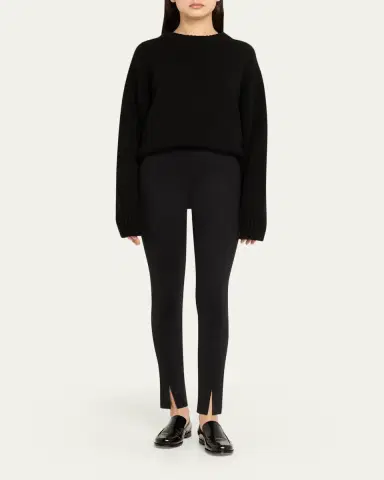 Wolford Midnight Grace Front-Slit Jersey Leggings | Thumbnail 2 Wolford Midnight Grace Front-Slit Jersey Leggings | Thumbnail 2