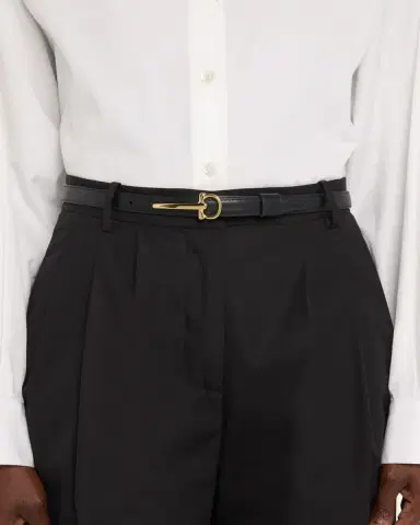 Vaincourt Paris La Seduisante Leather & Brass Skinny Belt | Thumbnail 2 Vaincourt Paris La Seduisante Leather & Brass Skinny Belt | Thumbnail 2