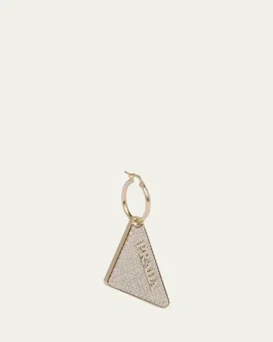 Prada Crystal Logo Symbole Left Earring | Thumbnail 3 Prada Crystal Logo Symbole Left Earring | Thumbnail 3