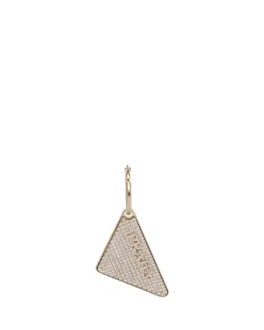 Prada Crystal Logo Symbole Left Earring | Thumbnail 1 Prada Crystal Logo Symbole Left Earring | Thumbnail 1