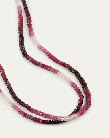 JIA JIA Ombre Ruby Sapphire Long Necklace | Thumbnail 3