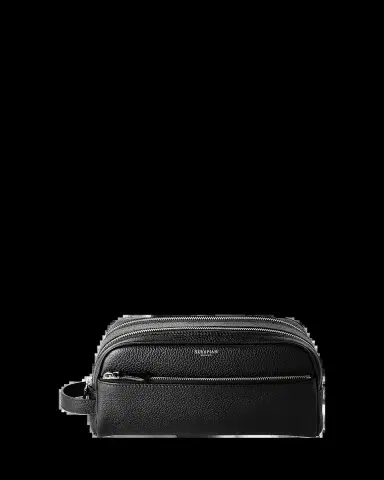 Serapian Men's Cachemire Leather Double-Zip Toiletry Case | Thumbnail 2