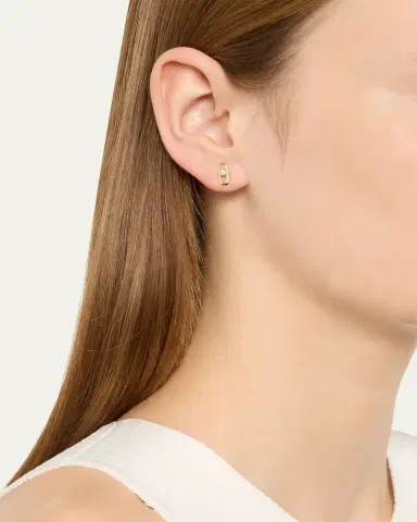 Lizzie Mandler Fine Jewelry 18K Yellow Gold Prong-Set Diamond Link Stud Single Earring | Thumbnail 2 Lizzie Mandler Fine Jewelry 18K Yellow Gold Prong-Set Diamond Link Stud Single Earring | Thumbnail 2
