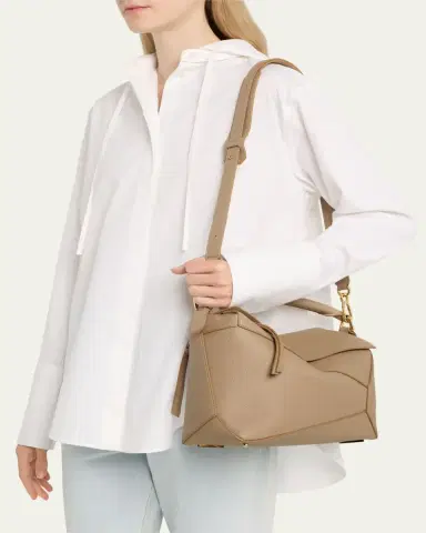 Loewe Puzzle Edge Medium Top-Handle Bag in Soft Grained Leather | Thumbnail 2 Loewe Puzzle Edge Medium Top-Handle Bag in Soft Grained Leather | Thumbnail 2