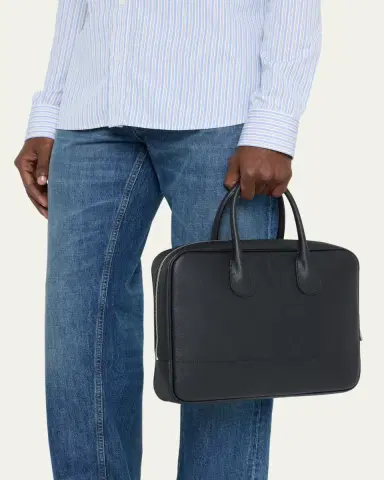 Valextra Men's MyLogo Leather Briefcase | Thumbnail 2 Valextra Men's MyLogo Leather Briefcase | Thumbnail 2