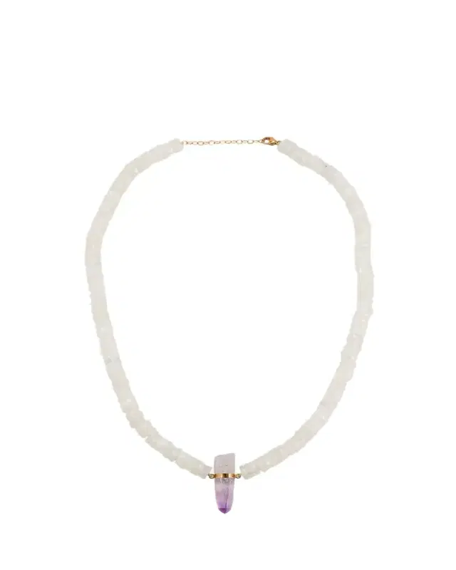 Vera Cruz Amethyst Charm Necklace with Moonstone