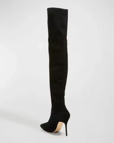Manolo Blahnik Paschalarehi Suede Over-The-Knee Boots | Thumbnail 5