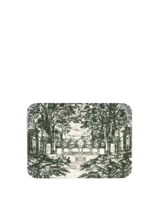 Fornasetti Tray 48X60cm - Giardino Settecentesco Green