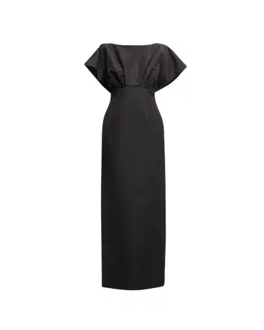 Carolina Herrera Silk Column Gown with Fan Bodice | Thumbnail 1