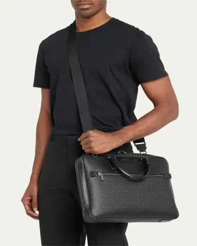 Serapian Men's Extra Slim Stepan Briefcase | Thumbnail 2 Serapian Men's Extra Slim Stepan Briefcase | Thumbnail 2