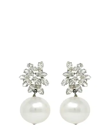 Ben-Amun Crystal Pearly Drop Earrings | Thumbnail 1
