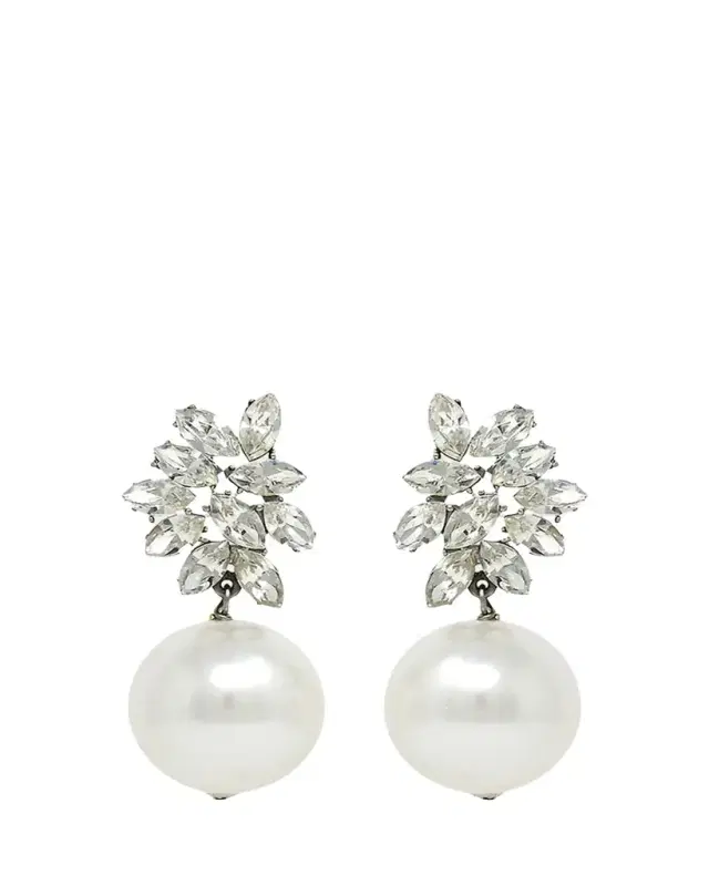 Ben-Amun Crystal Pearly Drop Earrings