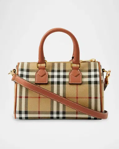 Burberry Check Small Bowling Top-Handle Bag | Thumbnail 5 Burberry Check Small Bowling Top-Handle Bag | Thumbnail 5
