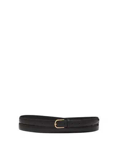TOTEME Black Slim Trouser Leather Belt | Thumbnail 1