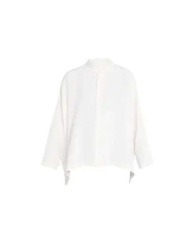 Eskandar Wide Longer Back Double Stand Collar Shirt (Mid Plus) | Thumbnail 1 Eskandar Wide Longer Back Double Stand Collar Shirt (Mid Plus) | Thumbnail 1