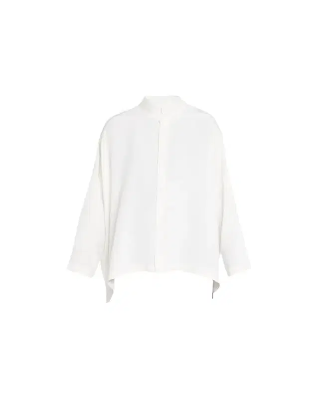 Eskandar Wide Longer Back Double Stand Collar Shirt (Mid Plus)