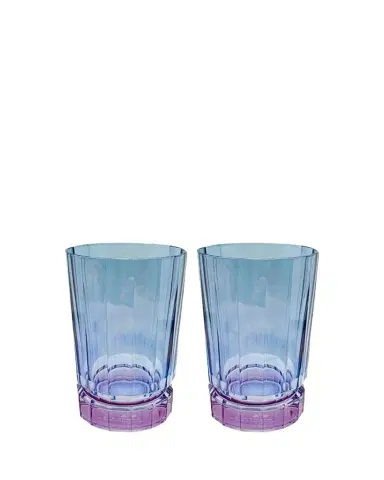 Luisa Beccaria Blue Shaded Glass Tumblers, Set of 2 | Thumbnail 1