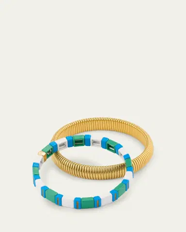 ben-amun The Capri Stack Cobra Bracelets, Set of 2 | Thumbnail 3 ben-amun The Capri Stack Cobra Bracelets, Set of 2 | Thumbnail 3