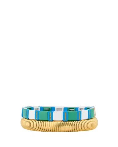 ben-amun The Capri Stack Cobra Bracelets, Set of 2 | Thumbnail 1 ben-amun The Capri Stack Cobra Bracelets, Set of 2 | Thumbnail 1