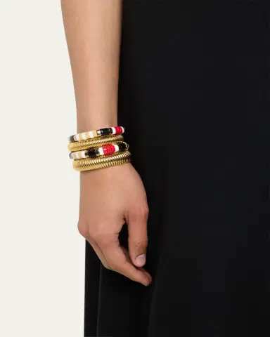 ben-amun The London Stack Cobra Bracelets, Set of 4 | Thumbnail 2 ben-amun The London Stack Cobra Bracelets, Set of 4 | Thumbnail 2