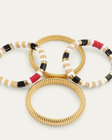 ben-amun The London Stack Cobra Bracelets, Set of 4 | Thumbnail 4 ben-amun The London Stack Cobra Bracelets, Set of 4 | Thumbnail 4
