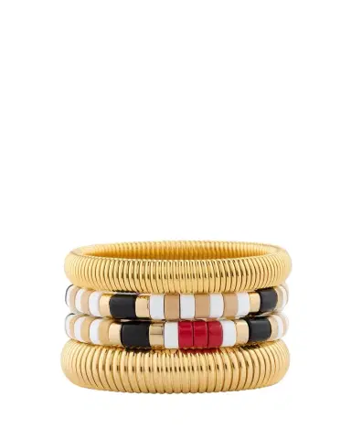 ben-amun The London Stack Cobra Bracelets, Set of 4 | Thumbnail 1 ben-amun The London Stack Cobra Bracelets, Set of 4 | Thumbnail 1