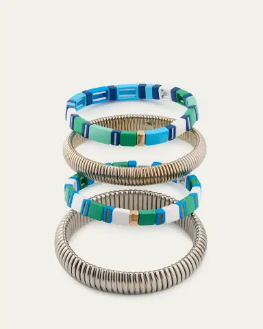 ben-amun The Mykonos Stack Cobra Bracelets, Set of 4 | Thumbnail 3
