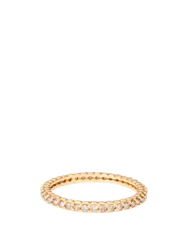 Paul Morelli 18K Pink Gold Pinpoint Diamond Eternity Ring, 2.5mm | Thumbnail 1